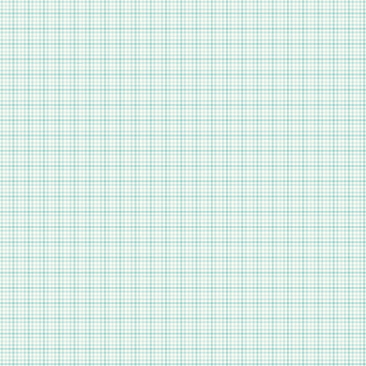 You & Me Plaid Aqua by Sandy Gervais for Riley Blake Fabrics C15406-AQUA, 1/2 yard increments