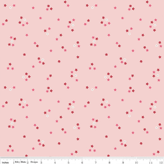 Berry Market Flowers Baby Pink by Beverly McCullough for Riley Blake Fabrics C15746-BABYPINK, 1/2 yard increments
