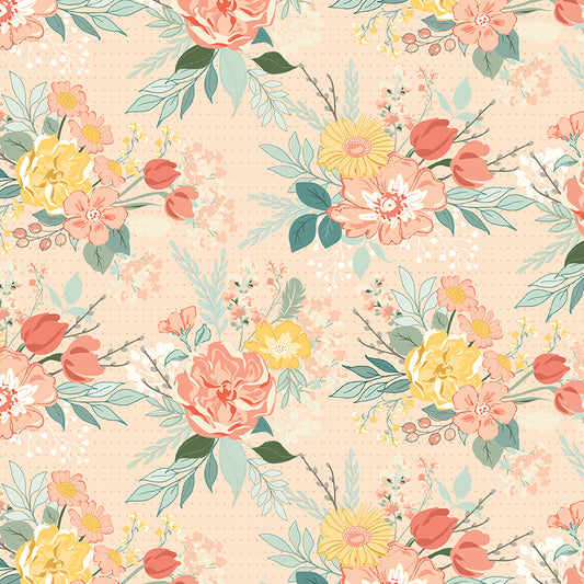 New Beginnings Main Blush by Sandy Gervais for Riley Blake Fabrics C15750-BLUSH, 1/2 yard increments