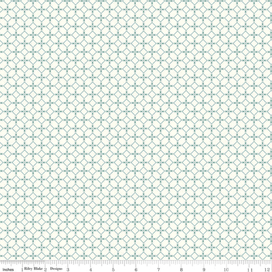 New Beginnings Tile by Sandy Gervais for Riley Blake Fabrics C15753-CREAM, 1/2 yard increments