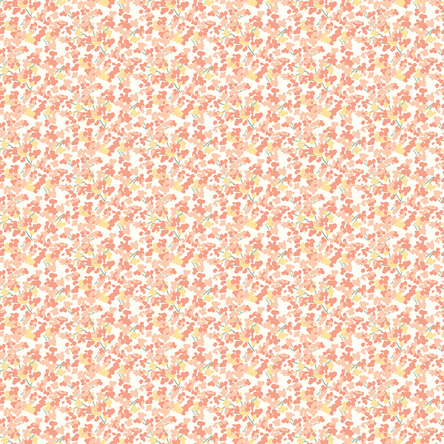 New Beginnings Blossoms Blush by Sandy Gervais for Riley Blake Fabrics C15754-BLUSH, 1/2 yard increments