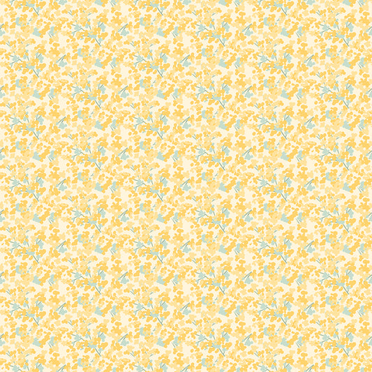 New Beginnings Blossoms Yellow by Sandy Gervais for Riley Blake Fabrics C15754-YELLOW, 1/2 yard increments