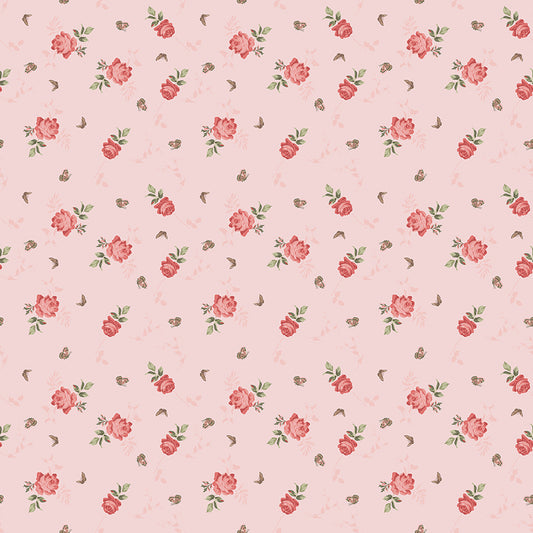 Anne of Green Gables Roses Pink for Riley Blake Fabrics, C16124-PINK, 1/2 yard increments