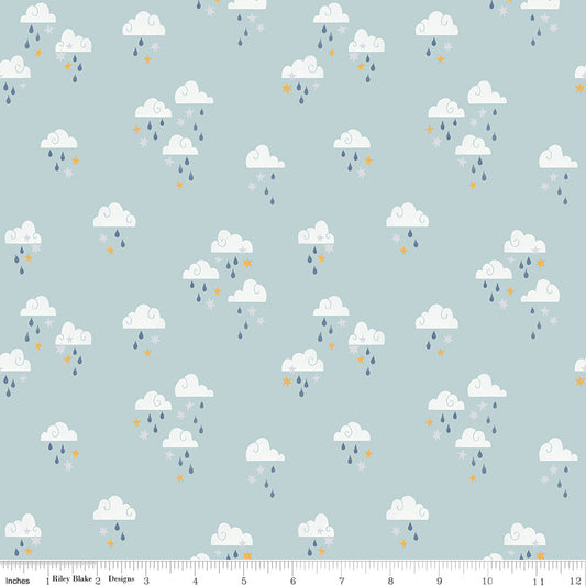 Twinkle Little Star Dream Skies Mist by Natàlia Juan Abelló for Riley Blake Designs, C16303-MIST, 1/2 yard increments