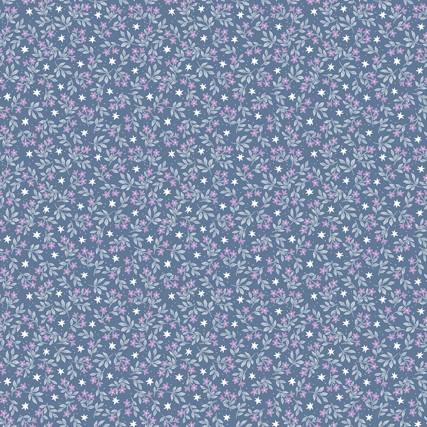 Twinkle Little Star Jasmine Stars Denim by Natàlia Juan Abelló for Riley Blake Designs, C16305-DENIM, 1/2 yard increments
