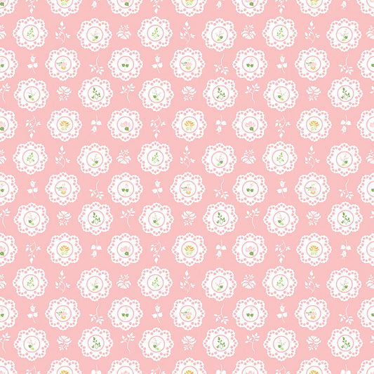 Summer Skies and Fireflies Doilies Pink by Gracey Larson for Riley Blake Designs, C16371-PINK, 1/2 yard increments