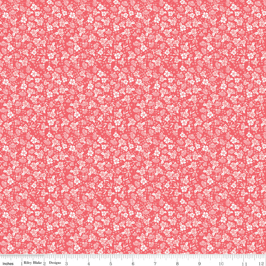 Summer Skies and Fireflies Garden Tea Rose by Gracey Larson for Riley Blake Designs, C16376-TEAROSE, 1/2 yard increments