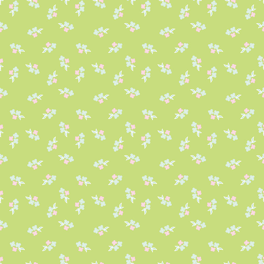 Summer Skies and Fireflies Floral Lime by Gracey Larson for Riley Blake Designs, C16377-LIME, 1/2 yard increments