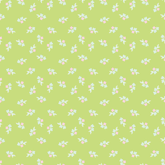 Summer Skies and Fireflies Floral Lime by Gracey Larson for Riley Blake Designs, C16377-LIME, 1/2 yard increments