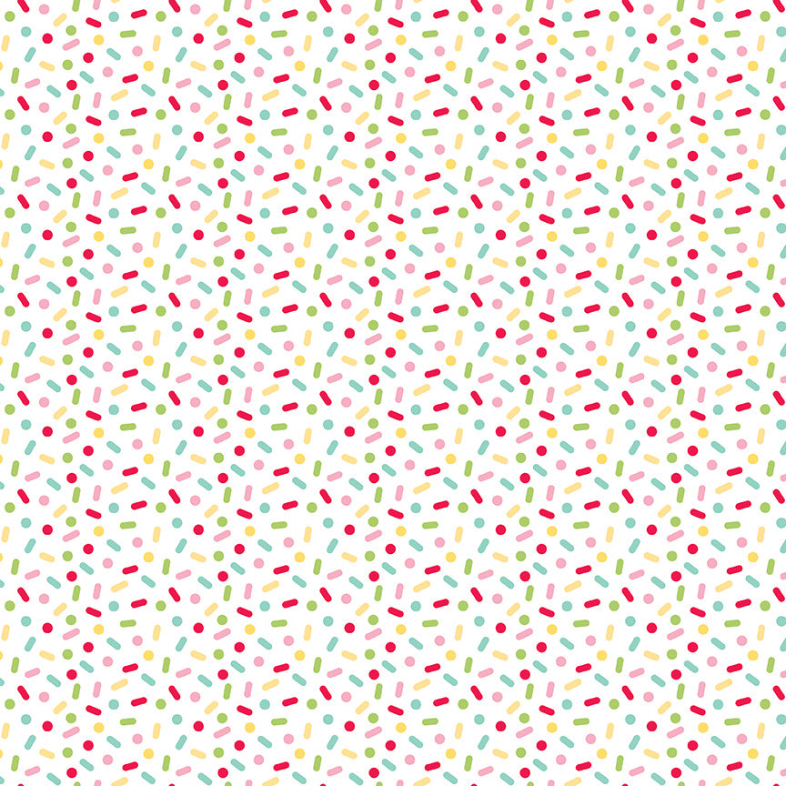 Gingerbread Kisses Sprinkles Multi by Doodlebug Design Inc for Riley Blake Fabrics C16444-MULTI, 1/2 yard increments