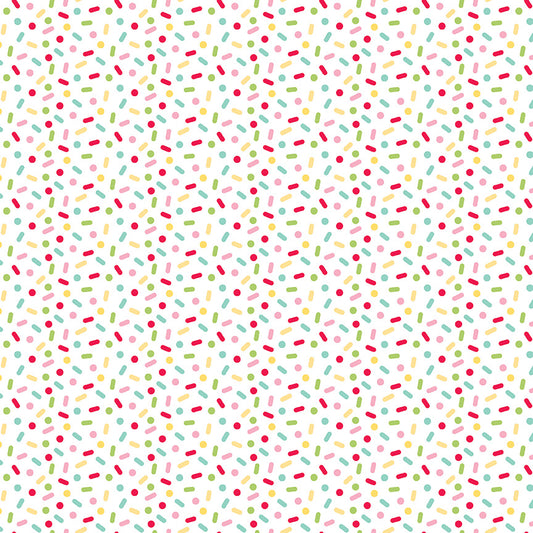 Gingerbread Kisses Sprinkles Multi by Doodlebug Design Inc for Riley Blake Fabrics C16444-MULTI, 1/2 yard increments