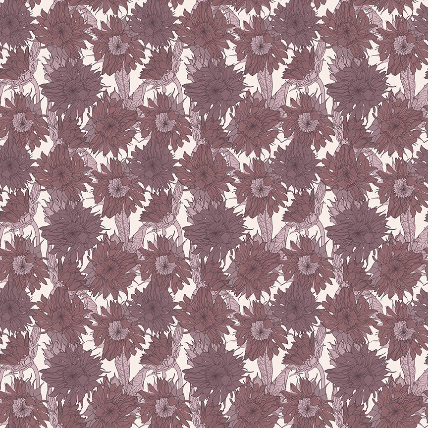 Evening on the Prairie Sunflower Grape by Melissa Gilbert for Riley Blake Fabrics C16741-GRAPE, 1/2 yard increments
