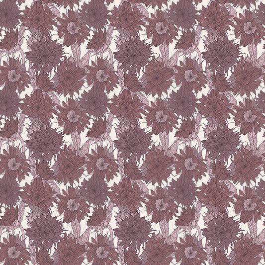 Evening on the Prairie Sunflower Grape by Melissa Gilbert for Riley Blake Fabrics C16741-GRAPE, 1/2 yard increments