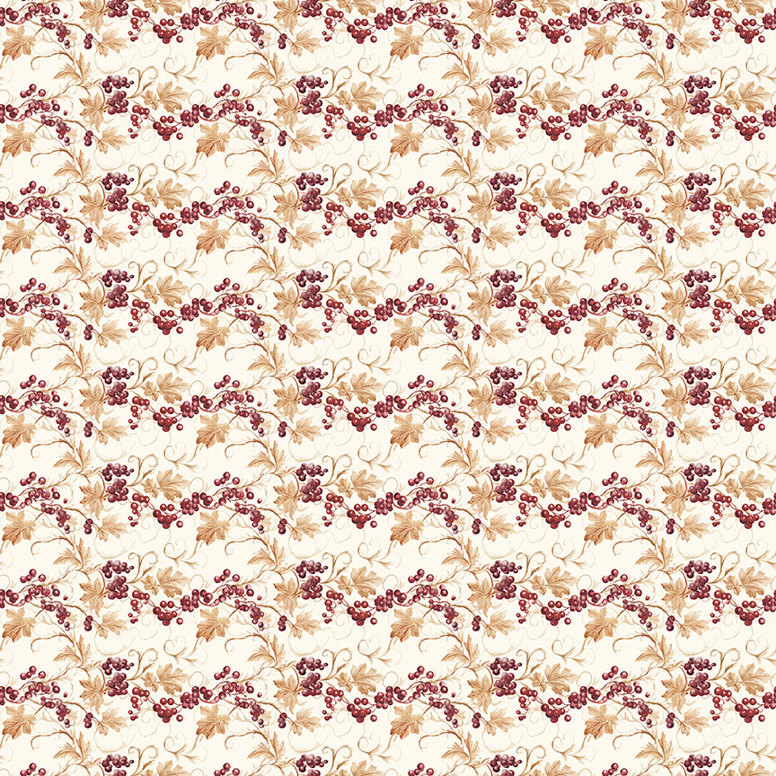 Evening on the Prairie Prairie Berries Cream by Melissa Gilbert for Riley Blake Fabrics C16742-CREAM, 1/2 yard increments