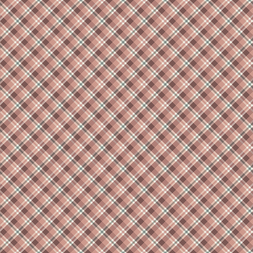 Evening on the Prairie Prairie Plaid Dusty Rose by Melissa Gilbert for Riley Blake Fabrics C16745-DUSTYROSE, 1/2 yard increments