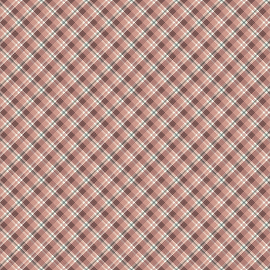 Evening on the Prairie Prairie Plaid Dusty Rose by Melissa Gilbert for Riley Blake Fabrics C16745-DUSTYROSE, 1/2 yard increments