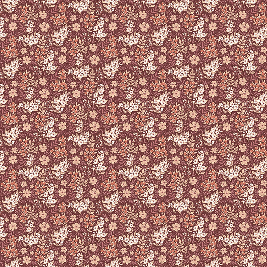 Evening on the Prairie Ditsy Floral Marsala by Melissa Gilbert for Riley Blake Fabrics C16747-MARSALA, 1/2 yard increments