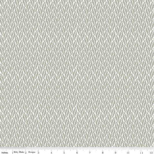 Evening on the Prairie Geo Leaves Green by Melissa Gilbert for Riley Blake Fabrics C16750-GREEN, 1/2 yard increments