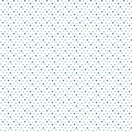 Baby Boy Stars White by Lori Whitlock for Riley Blake Designs, C16766-WHITE, 1/2 yard increments