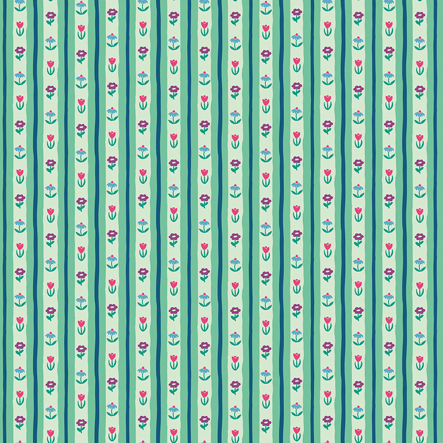 The Genesis of a Journey Bavarian Mint by Genesis Hall for Riley Blake Designs, C16934-MINT, 1/2 yard increments