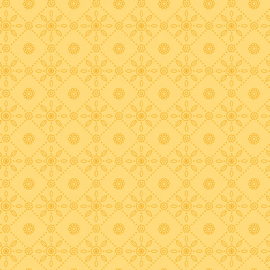Little Darlin' Folk Tile Yellow by Riley Blake Designers, C16973-YELLOW, 1/2 yard increments