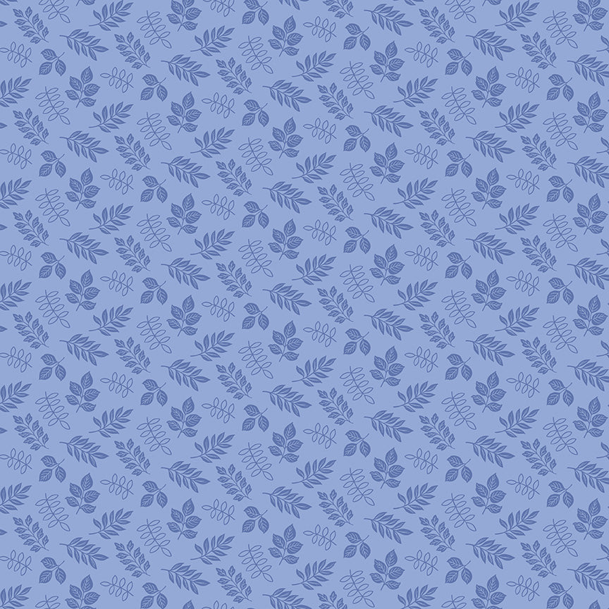 Little Darlin' Leaves Periwinkle by Riley Blake Designers, C16974-PERIWINKLE, 1/2 yard increments
