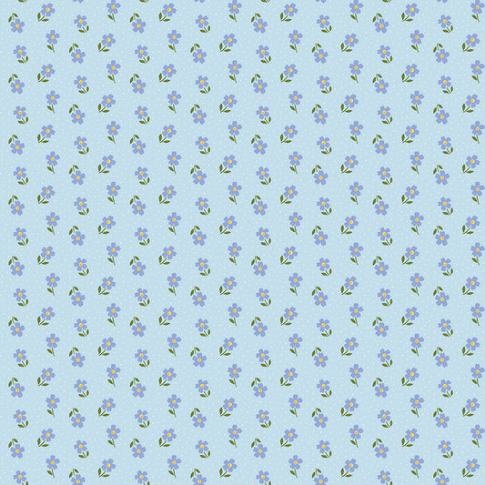 Little Darlin' Ditsy Blue by Riley Blake Designers, C16975-BLUE, 1/2 yard increments