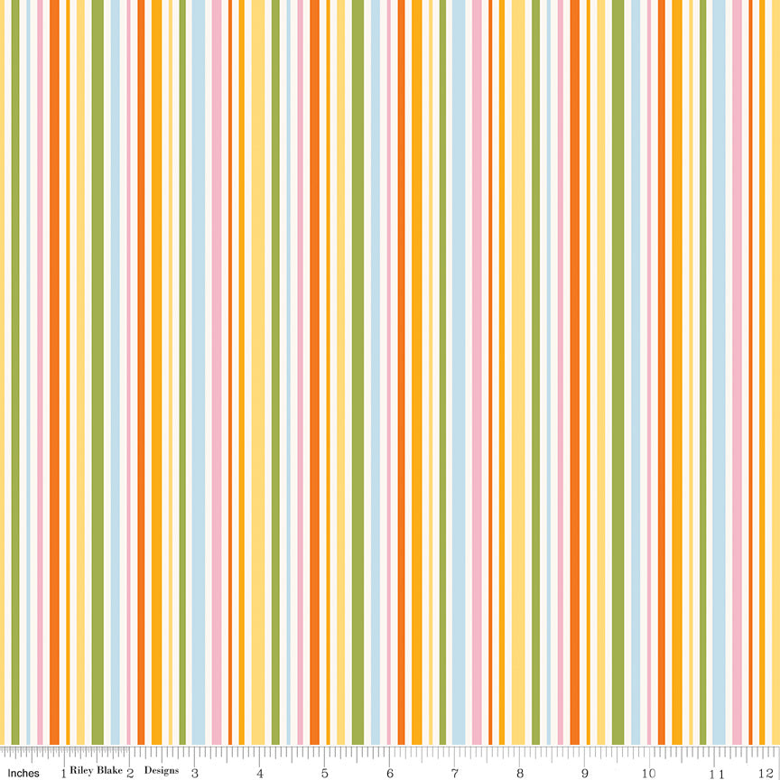 Little Darlin' Stripes Multi by Riley Blake Designers, C16976-MULTI, 1/2 yard increments