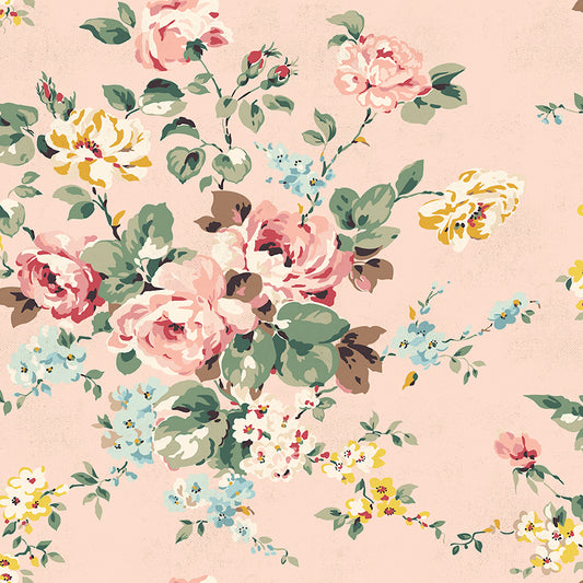 Rose & Violet's Bouquet des Fleurs Main Blush for Riley Blake Designs, C17290-BLUSH, 1/2 yard increments