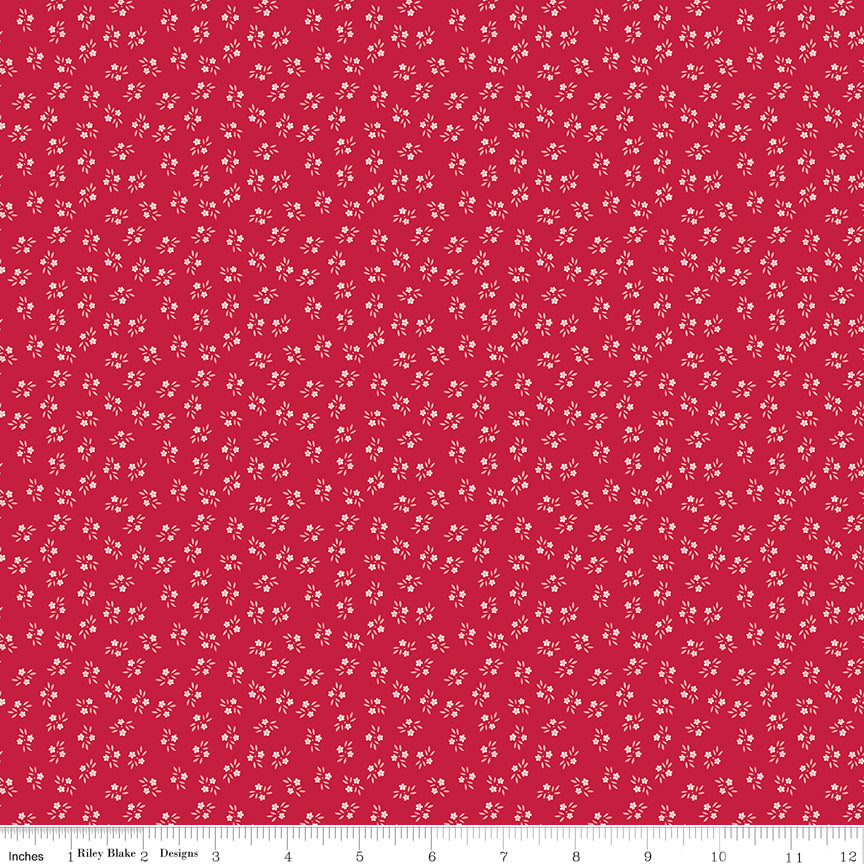 Berry & Sage Corsage Jazzberry by Lori Holt for Riley Blake Fabrics C17386-JAZZBERRY, 1/2 yard increments
