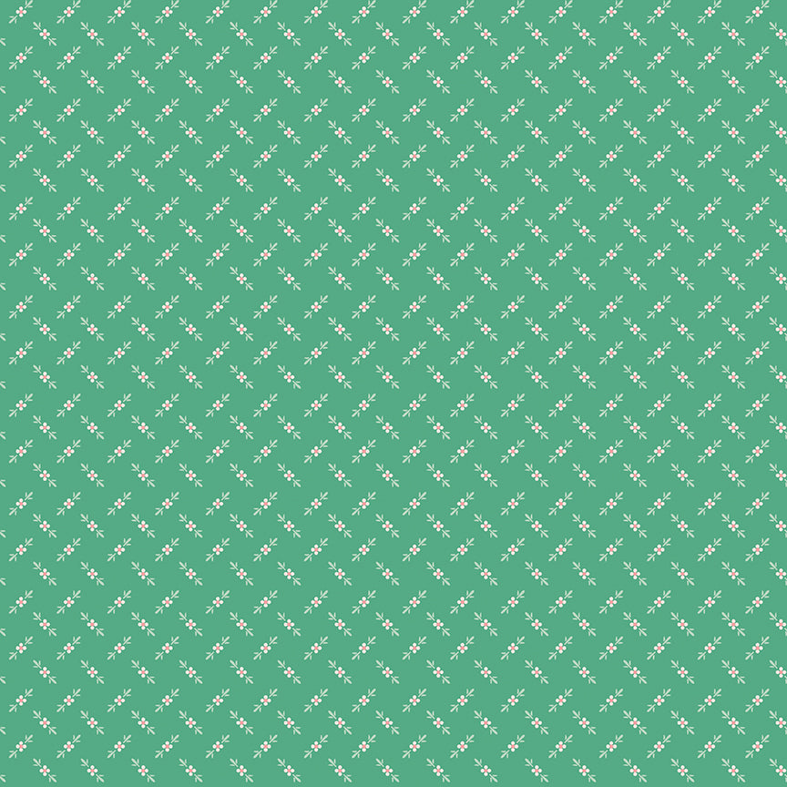 Berry & Sage Flower Bud Alpine by Lori Holt for Riley Blake Fabrics C17392-ALPINE, 1/2 yard increments