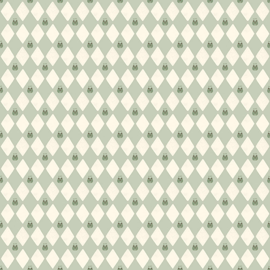 Faraway Kingdom Harlequin Prince Swamp by Natàlia Juan Abelló for Riley Blake Designs, C17434-SWAMP, 1/2 yard increments