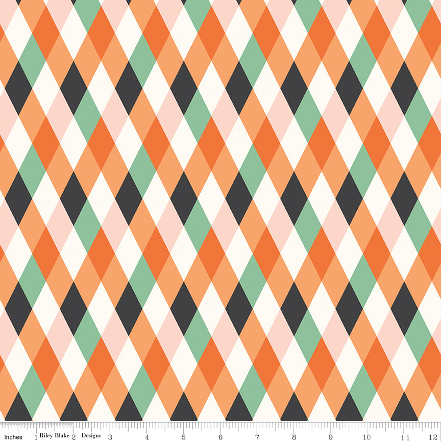 Frank and Friends Diamonds Multi by My Mind's Eye for Riley Blake Fabrics C17473-MULTI, 1/2 yard increments