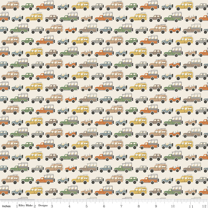 Leo & Savannah Rovers Cream by Denna Rutter for Riley Blake Designs, C17542-CREAM, 1/2 yard increments
