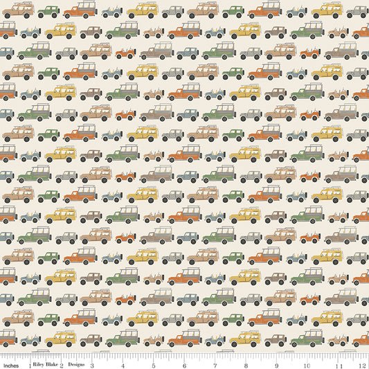 Leo & Savannah Rovers Cream by Denna Rutter for Riley Blake Designs, C17542-CREAM, 1/2 yard increments