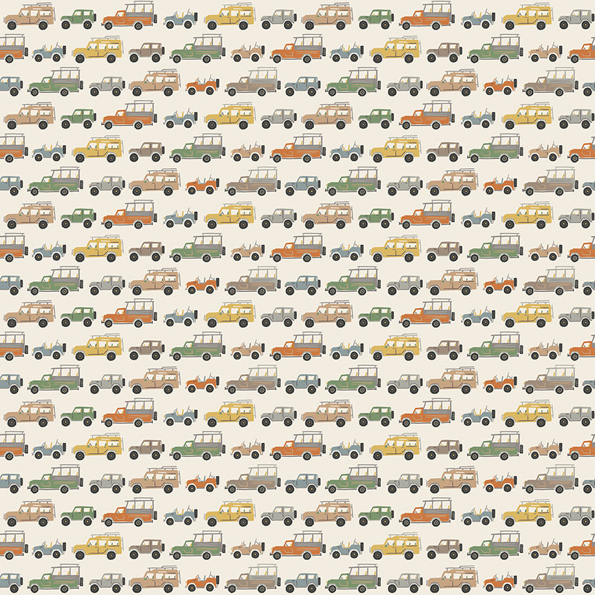 Leo & Savannah Rovers Cream by Denna Rutter for Riley Blake Designs, C17542-CREAM, 1/2 yard increments