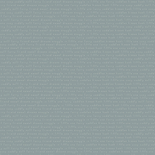 Leo & Savannah Text Blue by Denna Rutter for Riley Blake Designs, C17543-BLUE, 1/2 yard increments
