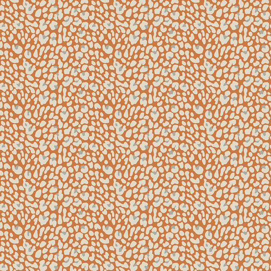 Leo & Savannah Leopard Orange by Denna Rutter for Riley Blake Designs, C17544-ORANGE, 1/2 yard increments