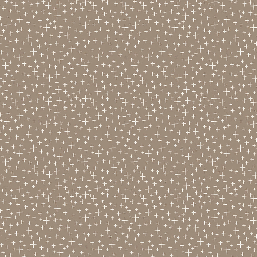 Leo & Savannah Criss Cross Taupe by Denna Rutter for Riley Blake Designs, C17545-TAUPE, 1/2 yard increments