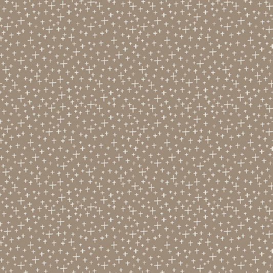 Leo & Savannah Criss Cross Taupe by Denna Rutter for Riley Blake Designs, C17545-TAUPE, 1/2 yard increments