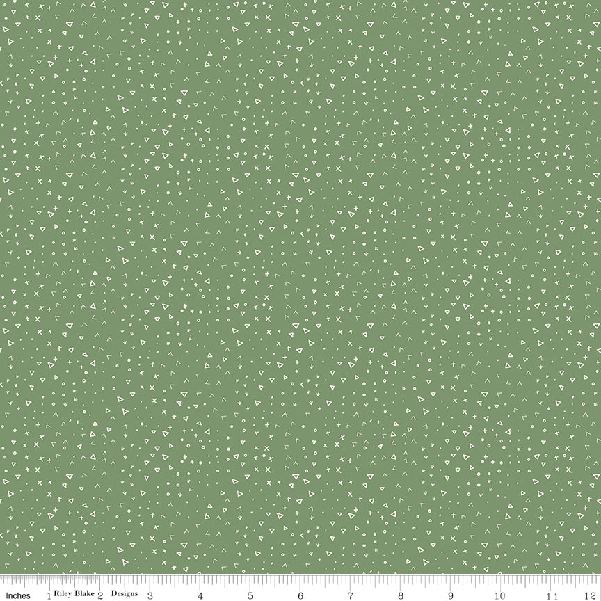 Leo & Savannah Terrain Green by Denna Rutter for Riley Blake Designs, C17546-GREEN, 1/2 yard increments