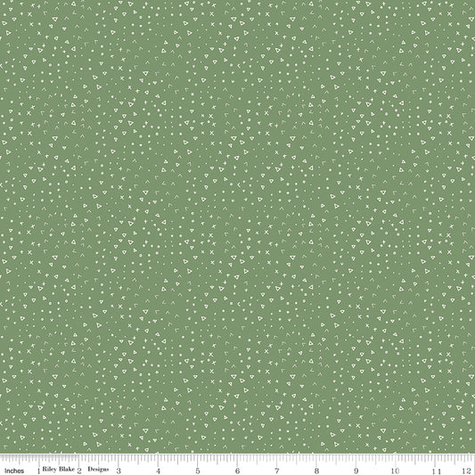 Leo & Savannah Terrain Green by Denna Rutter for Riley Blake Designs, C17546-GREEN, 1/2 yard increments