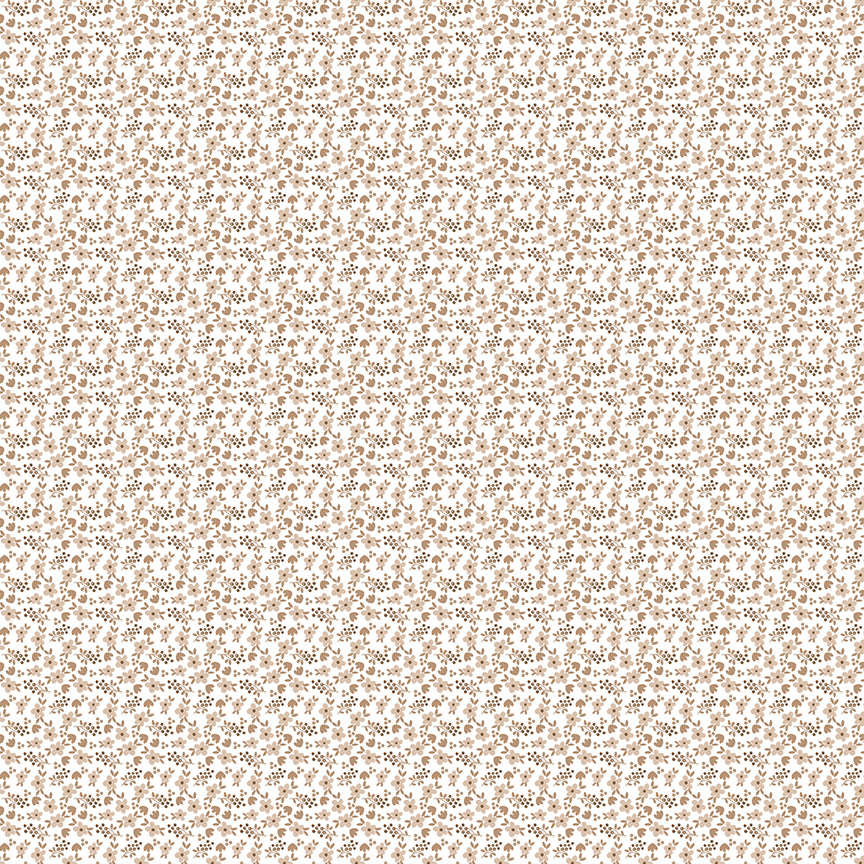 Whimsical Woodland Mini Florals Natural by Tasha Noel for Riley Blake Fabrics C17645-NATURAL, 1/2 yard increments