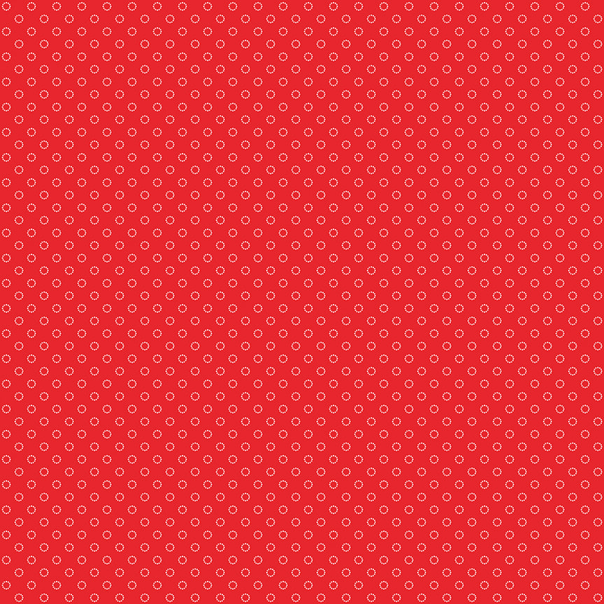 Whimsical Woodland Circle Dots Red by Tasha Noel for Riley Blake Fabrics C17647-RED, 1/2 yard increments