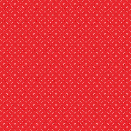 Whimsical Woodland Circle Dots Red by Tasha Noel for Riley Blake Fabrics C17647-RED, 1/2 yard increments
