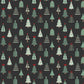 Evergreen Wishes Trees Black by Traci Reed for Riley Blake Fabrics C17811-BLACK, 1/2 yard increments
