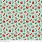 Evergreen Wishes Stockings & Gifts Mint by Traci Reed for Riley Blake Fabrics 17812-MINT, 1/2 yard increments