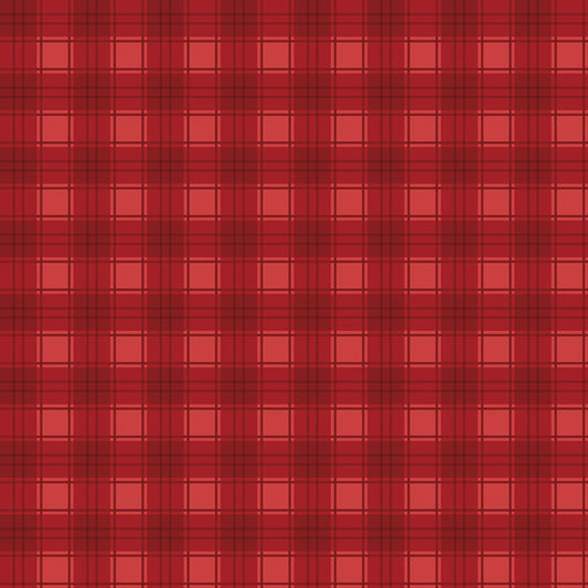 Evergreen Wishes Plaid Red by Traci Reed for Riley Blake Fabrics C17815-RED, 1/2 yard increments