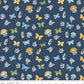 Sunshine & Dandelions Butterflies Navy by Traci Reed for Riley Blake Fabrics C17922-NAVY, 1/2 yard increments