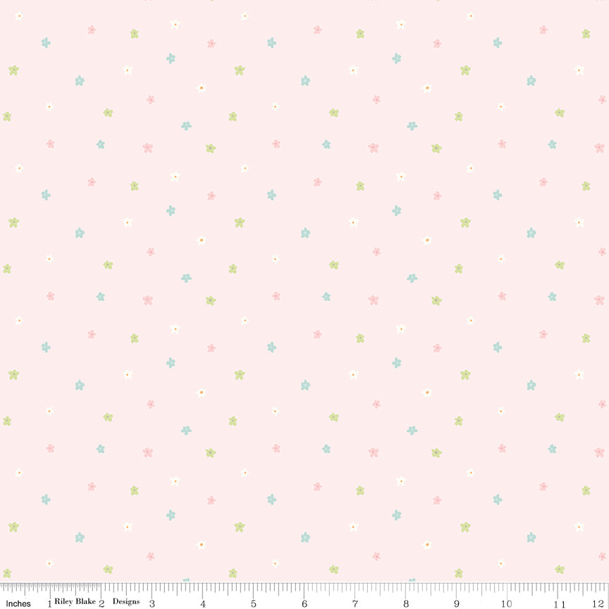 Little Posies Ditsy Pink by Cayla Naylor of Riley Blake Designs C18326-PINK, 1/2 yard increments